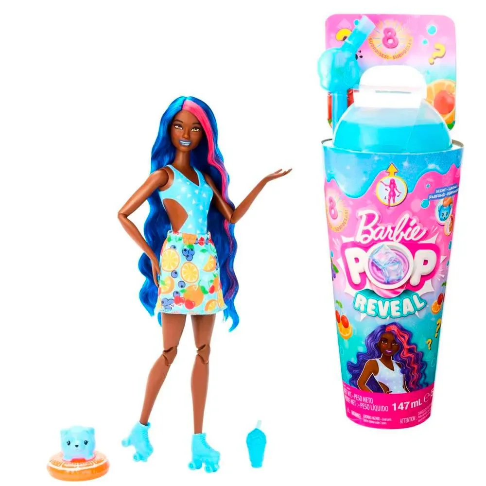 Barbie Fruit Punch Verrassing Pop Met Fruitgeur från Mattel – omslag