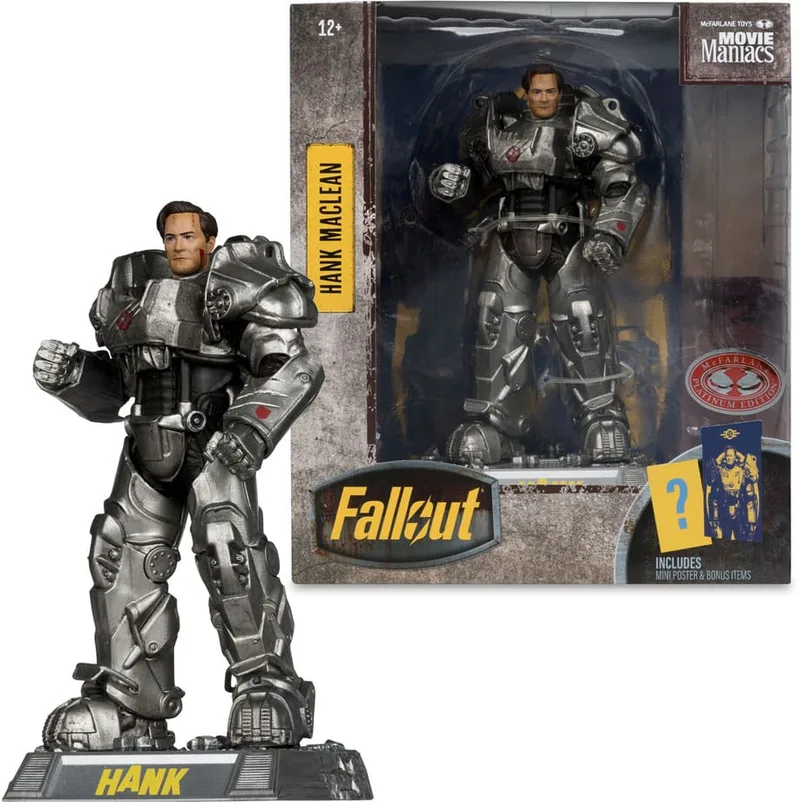 Fallout Movie Maniacs Statue - Hank Maclean (Season 2) (Red Platinum Edition) van McFarlane Toys – cover