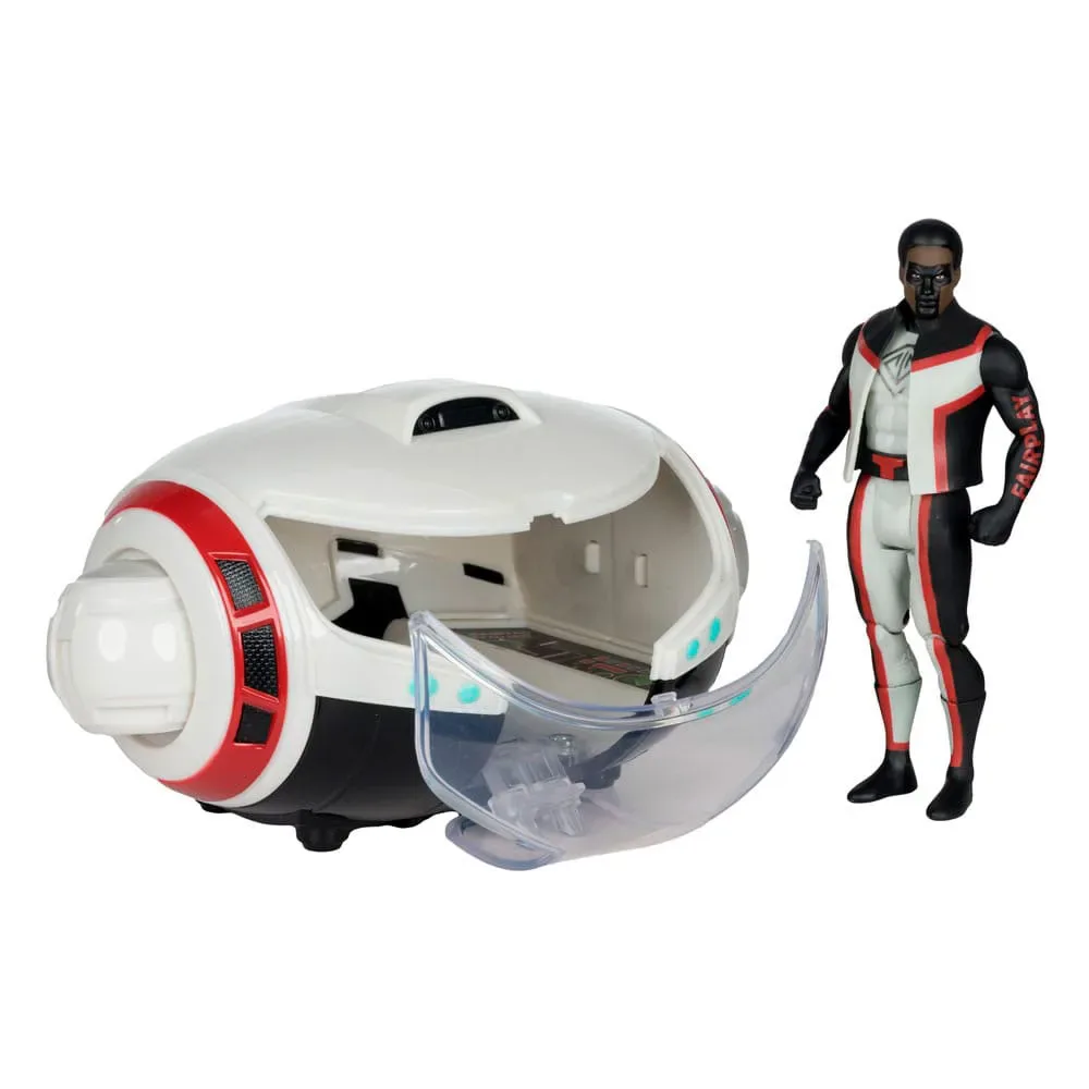 Superman 2025 Dc Direct Super Powers Mr Terrific T-craft Actiefiguur Met Voertuig van McFarlane Toys – cover
