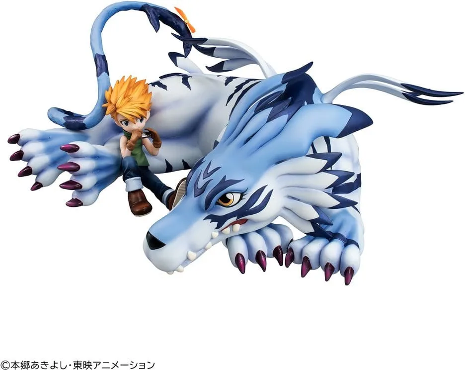 Digimon Adventure - G.E.M. Series Figure - Garurumon & Ishida Yamato de MegaHouse – jaquette