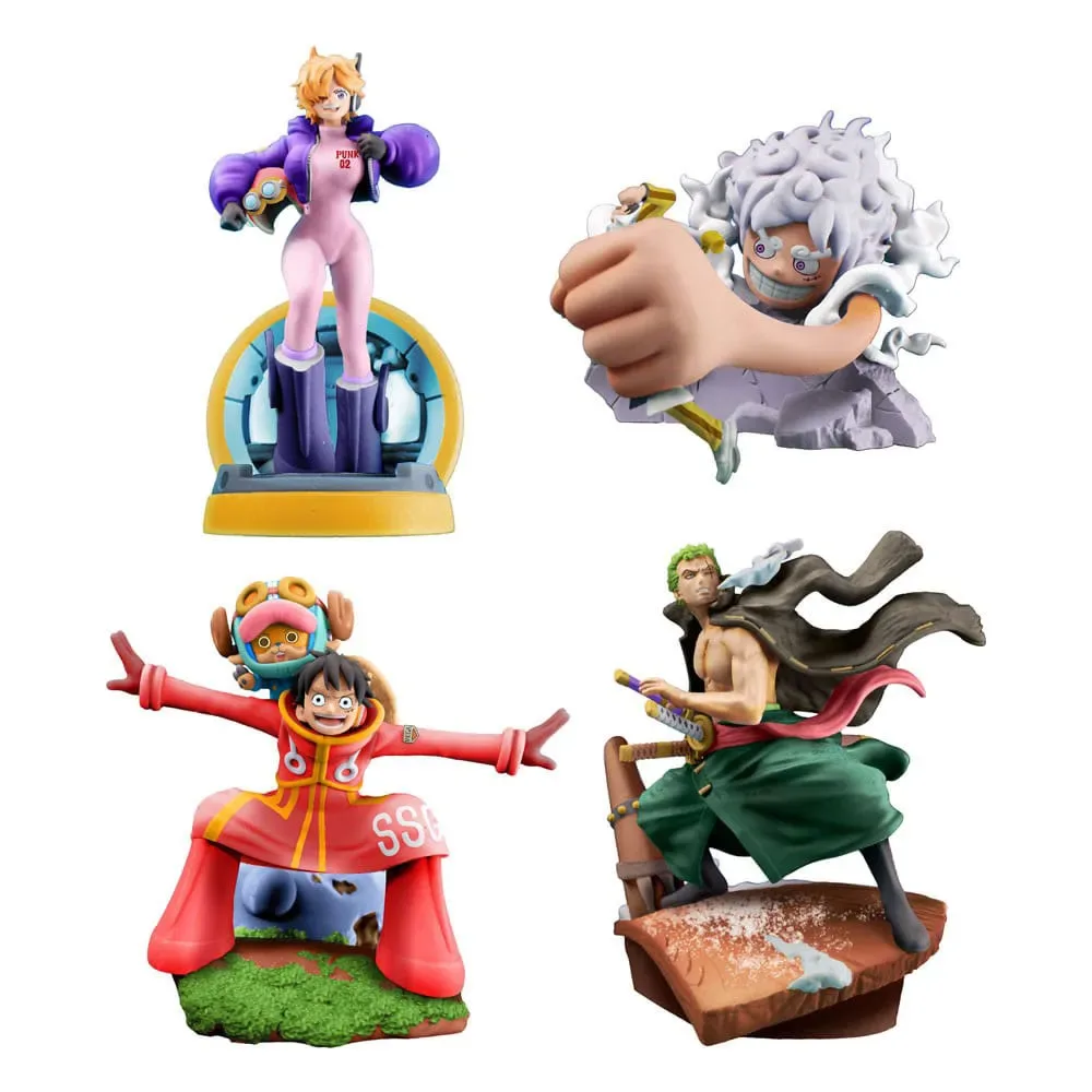 One Piece Petitrama Mini Logbox Re Birth Egghead Set 9 Cm Figuur van MegaHouse – cover