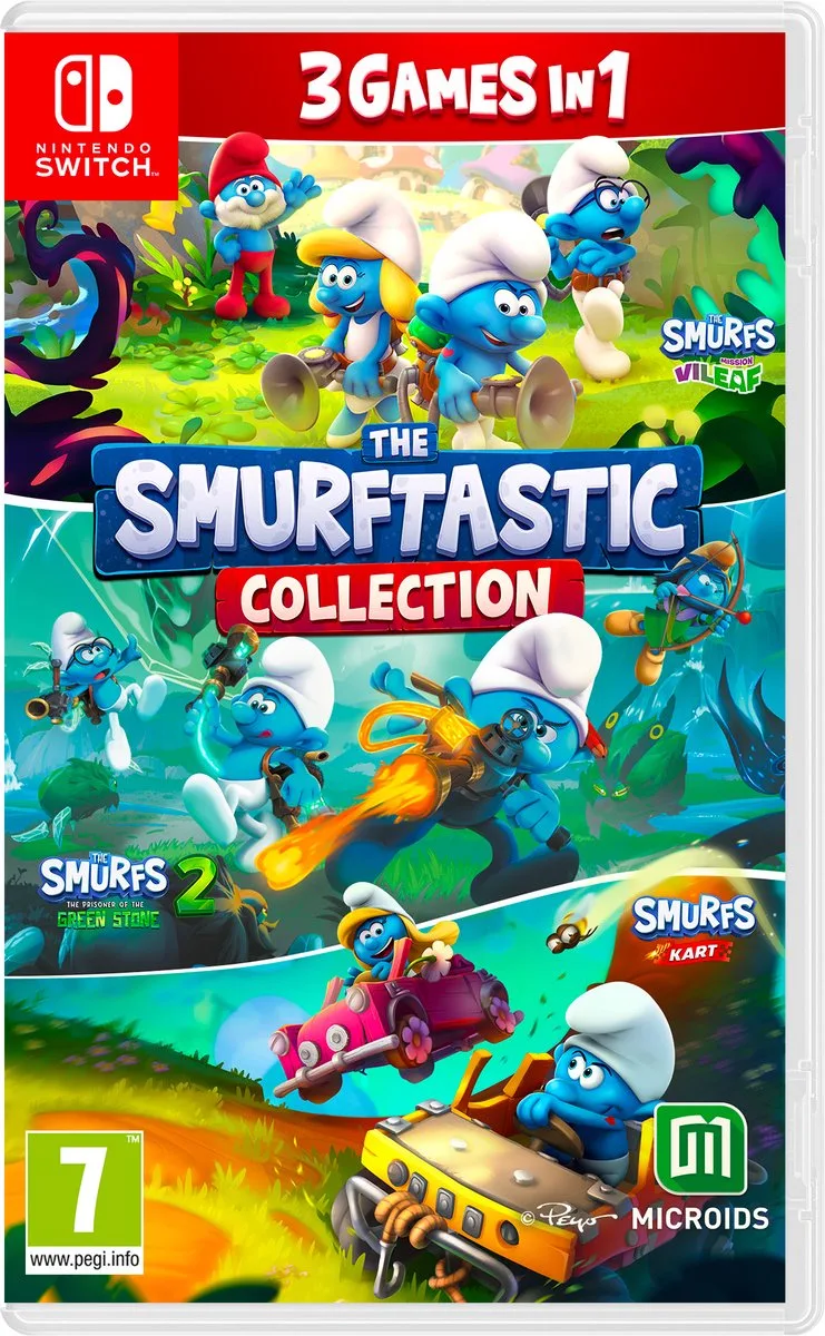The Smurftastic Collection (3-in-1) by Microids, Nintendo Switch – cover