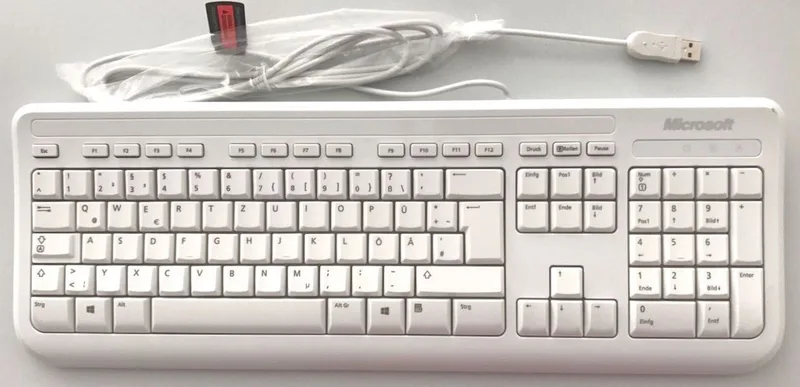 Wired Keyboard 400 for Business Microsoft 400 Kabelgebundene Tastatur PC-Tastatur van Microsoft, Wit – cover