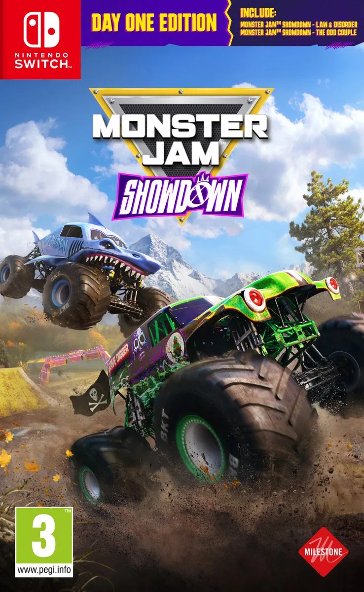 Monster Jam Showdown Dag één Italiaans van Milestone S.r.l., Nintendo Switch – cover
