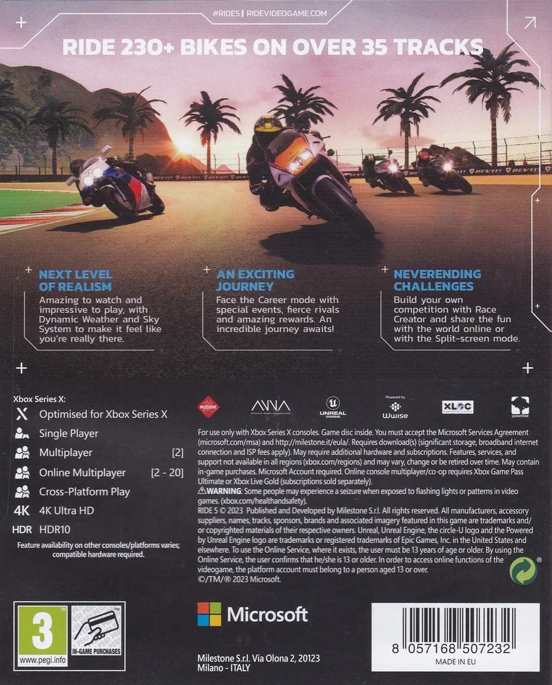 Ride 5 van Milestone S.r.l., Xbox Series X | S – cover