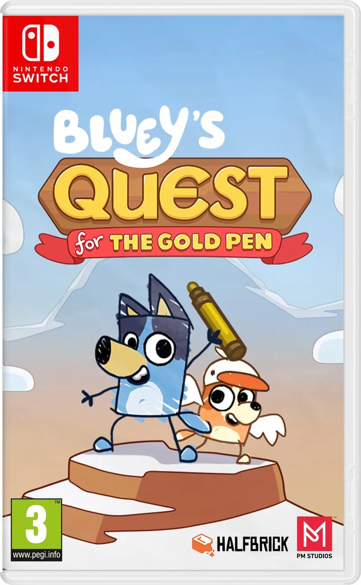 Bluey's Quest for the Gold Pen van Mindscape, Nintendo Switch – cover