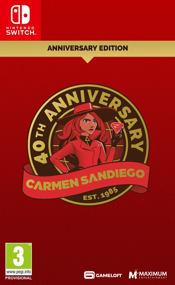 Carmen Sandiego 40th Anniversary by Mindscape, Nintendo Switch – cover