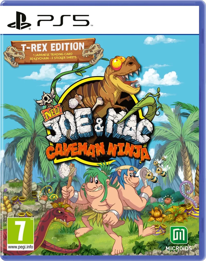 New Joe & Mac: Caveman Ninja: T-Rex Edition van Mindscape, PS5 – cover