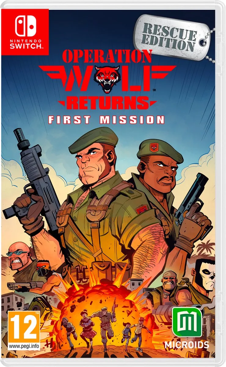 Operation Wolf Returns: First Mission: Rescue Edition van Mindscape, Nintendo Switch – cover