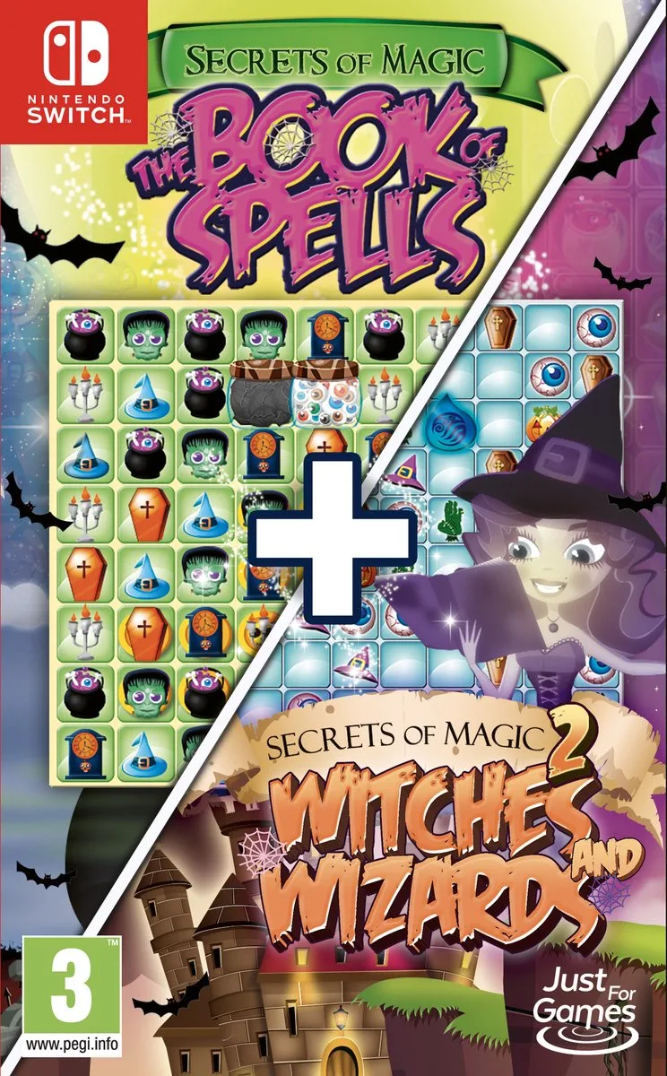 Secrets of Magic: The Book of Spells + Secrets of Magic 2 van Mindscape, Nintendo Switch – cover