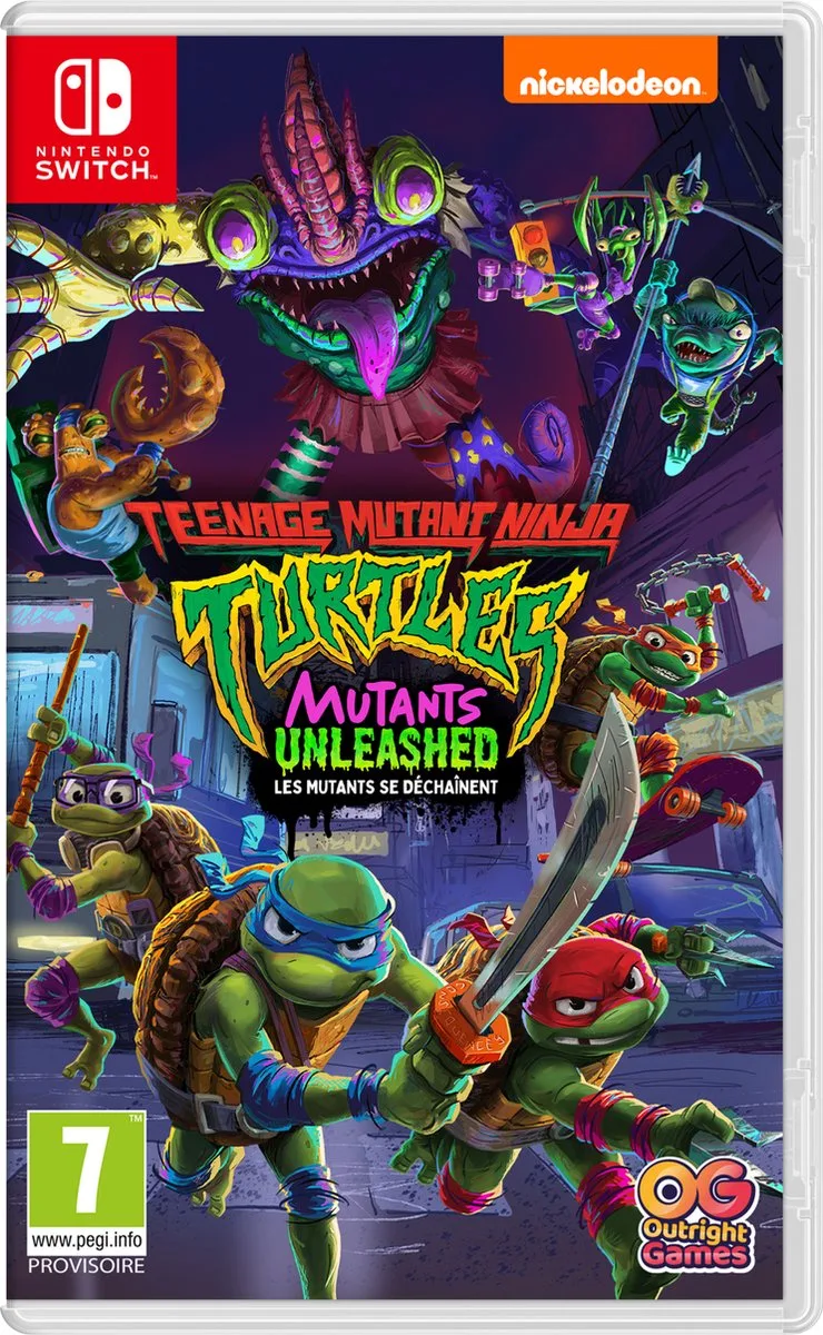 Teenage Mutant Ninja Turtles: Mutants Unleashed de Mindscape, Nintendo Switch – jaquette