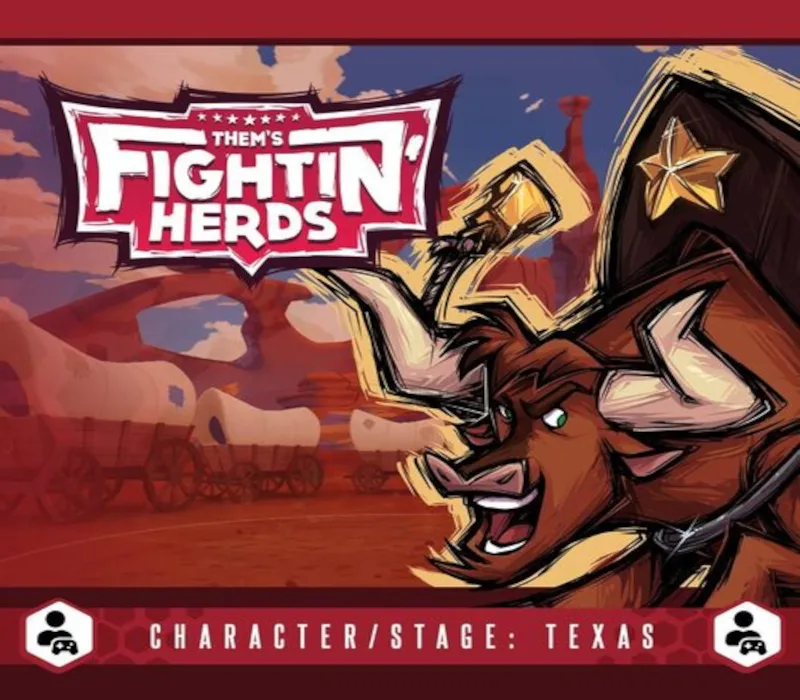 Them’s Fightin' Herds – Character/Stage: Texas DLC van Mindscape – cover