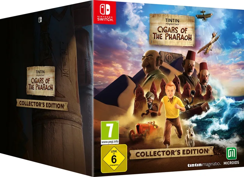 Tintin Reporter: Cigars of the Pharaoh Collector's Edition by Mindscape, Nintendo Switch – cover