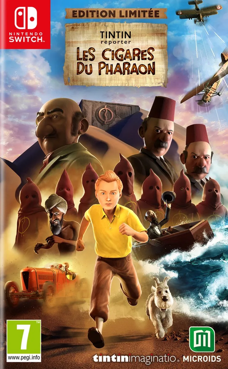 Tintin Reporter: Les Cigares du pharaon: Limited Edition by Mindscape, Nintendo Switch – cover