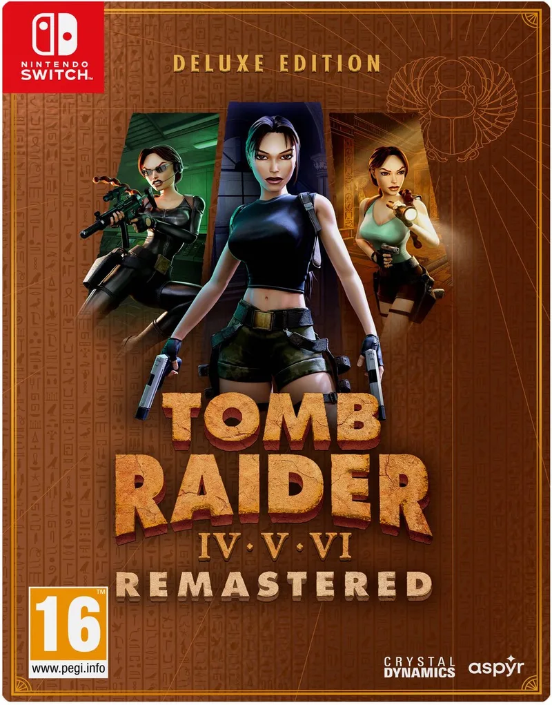 Tomb Raider IV-VI Remastered Starring Lara Croft: Deluxe Edition van Mindscape, Nintendo Switch – cover