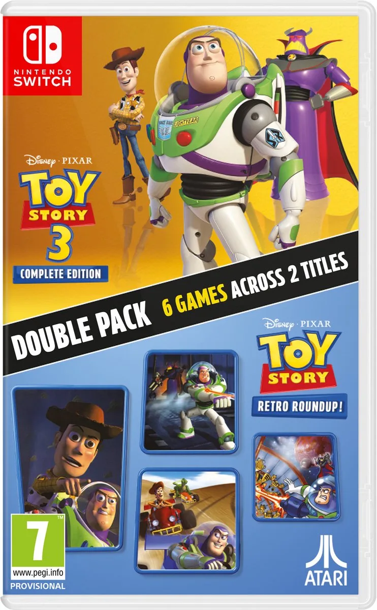 Toy Story: Retro Roundup! + Toy Story 3 Complete Edition Double Pack van Mindscape, Nintendo Switch – cover