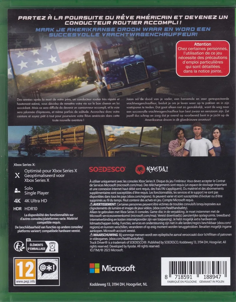 Truck Driver The American Dream - FR NL by Mindscape, Xbox Series X | S – cover