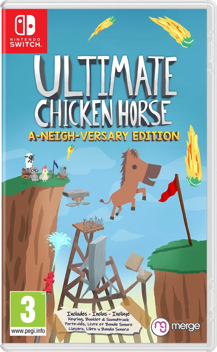 Ultimate Chicken Horse - A-Neight-Versary Edition van Mindscape, Nintendo Switch – cover