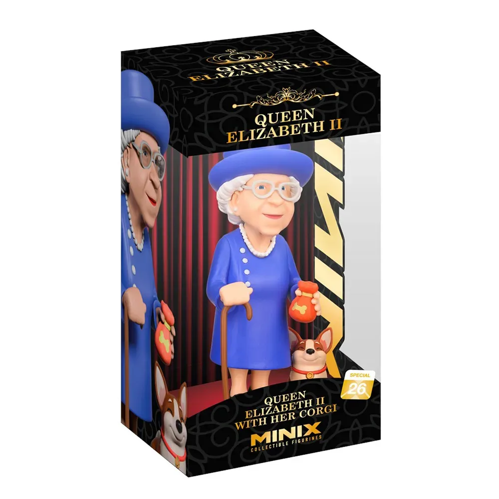 Queen Elizabeth Ii With Corgi Figuur van Minix – cover