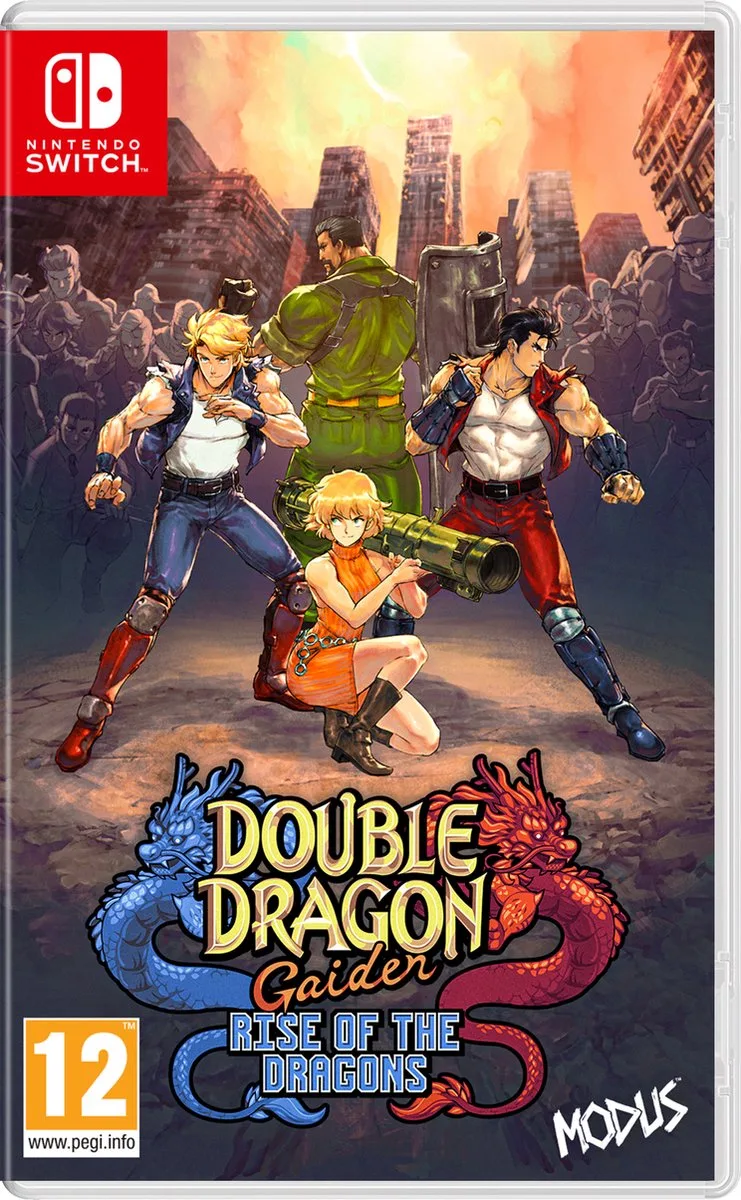 Double Dragon Gaiden: Rise of the Dragons van Modus Games, Nintendo Switch – cover
