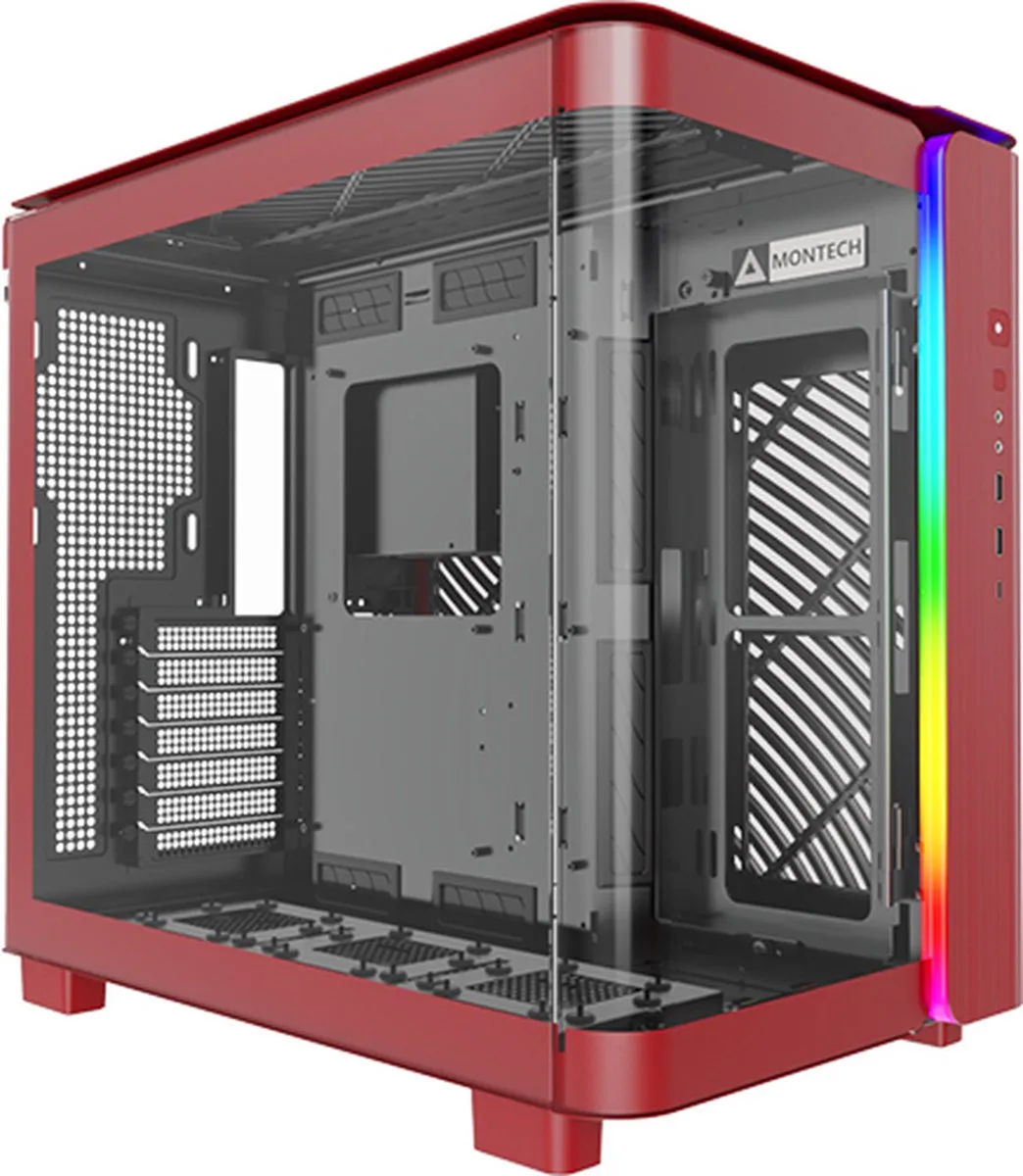 KING 95 Midi Tower van Montech, Rood – cover