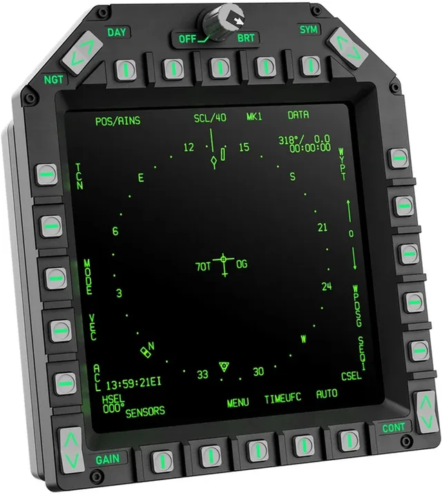 AMPCD Display Panel – Displaypaneel voor vluchtsimulator – Fighter Jet Cockpit – PC
