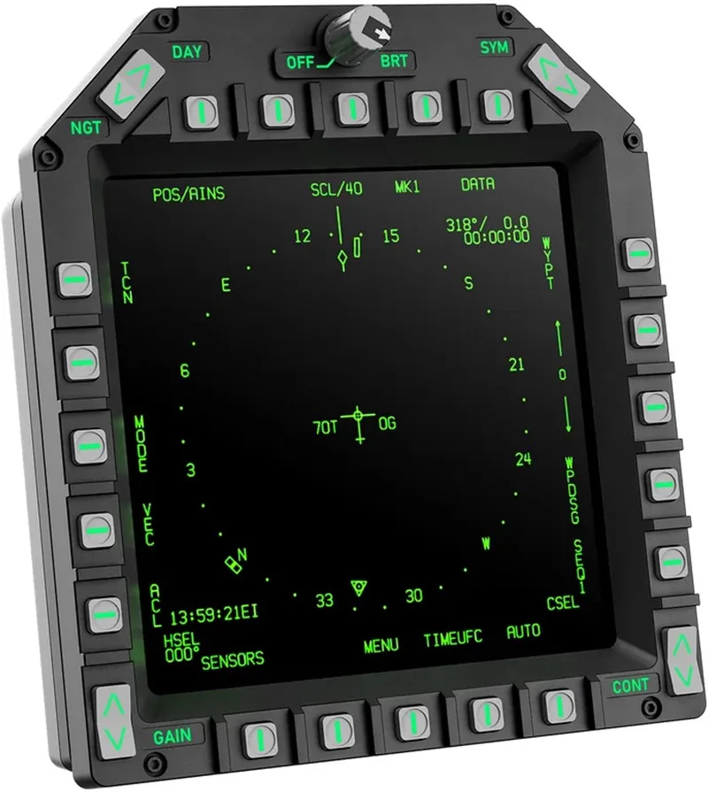 AMPCD Display Panel – Displaypaneel voor vluchtsimulator – Fighter Jet Cockpit – PC van Moza Racing – cover