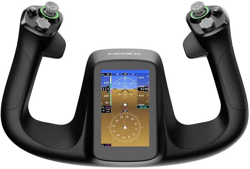 MFY Pro Yoke – 4,3" Touchscreen – 26 Programmeerbare Inputs – Hall Sensoren – Flight Simulator - PC by Moza Racing – cover