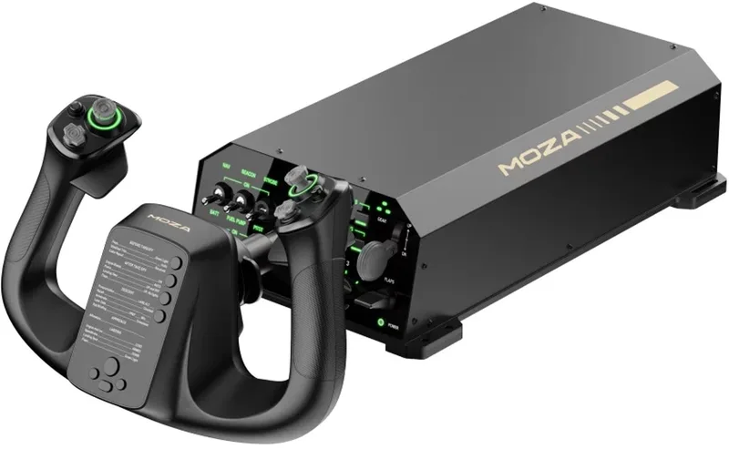 MFY Yoke + AY210 Force Feedback Yoke Base – Complete Flight Simulator Set voor PC – 9Nm FFB – Microsoft Flight Simulator & X-Plane van Moza Racing – cover