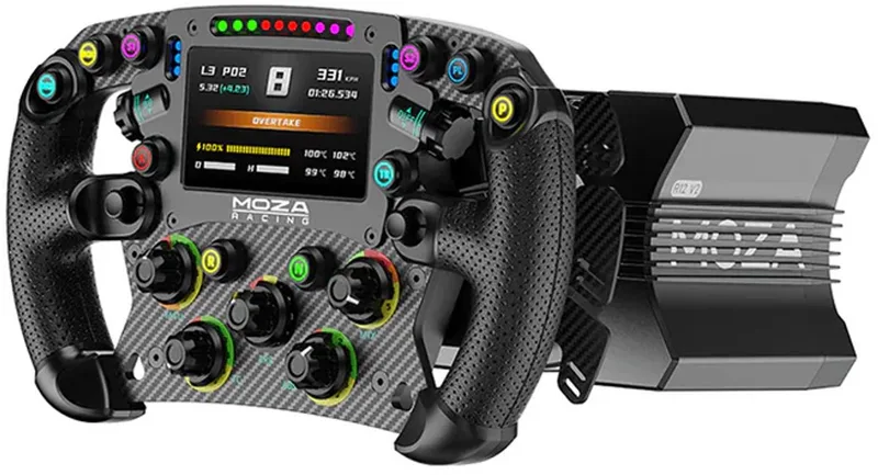 R12 V2 + FSR2 Formule Stuurwiel Bundle – 12 Nm Direct Drive + 280 mm Touchscreen - PC de Moza Racing – jaquette