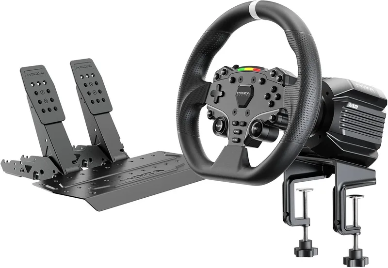 R5 Pro Bundle – Direct Drive Sim Racing Stuurwiel 6Nm met ES Lite Stuur en SR-P Lite2 Pedalen – PC by Moza Racing – cover
