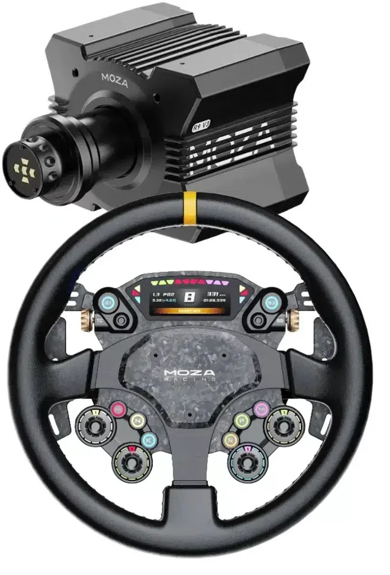 R9 V3 Direct Drive Wheelbase + MOZA CS Pro Stuur Bundle - 9 Nm Force Feedback - PC - Sim Racing van Moza Racing – cover