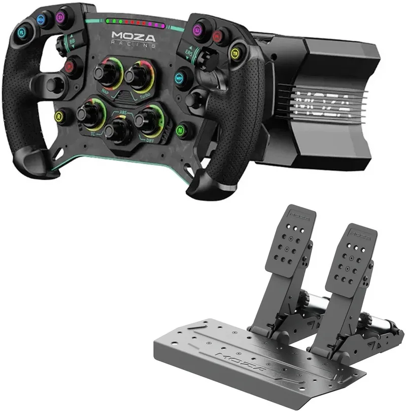 R9 V3 + GS V2P + SRP2 – Direct Drive Sim Racing Set met 9Nm Base, GT Stuur en Load Cell Pedalen - PC by Moza Racing – cover