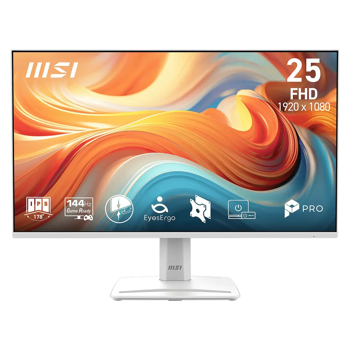 62,2 cm (24.5"") 1920 x 1080 pixels MSI PRO MP251W E14A 16:9 Full HD IPS 4 ms 144 Hz HDR DisplayPort HDMI VESA luidspreker van MSI – cover