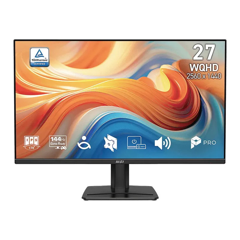 68,6cm/27"" (2560x1440) MSI PRO MP275QDE E14 16:9 WQHD IPS 1ms 144Hz HDMI DisplayPort VESA Speaker Black de MSI – jaquette