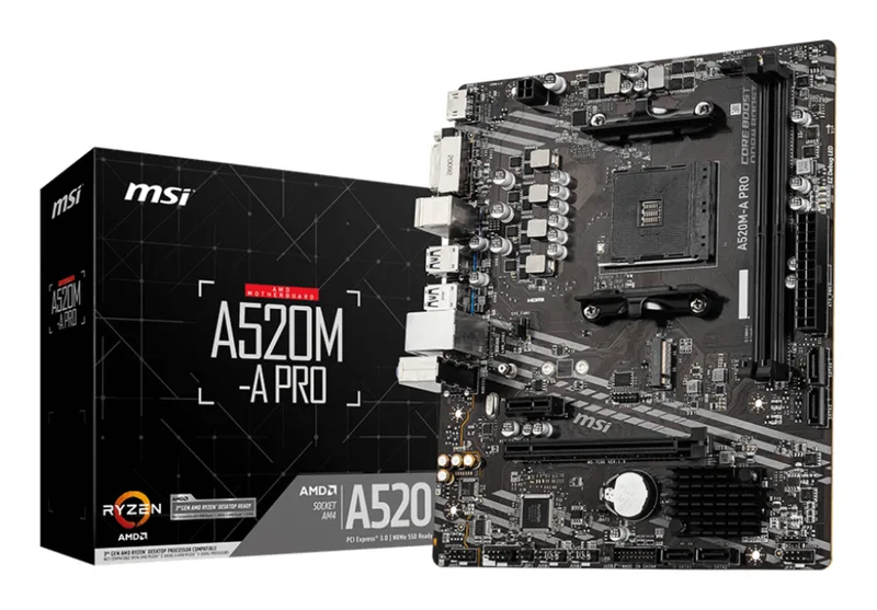 A520M‑A PRO - Micro‑ATX Moederbord by MSI – cover