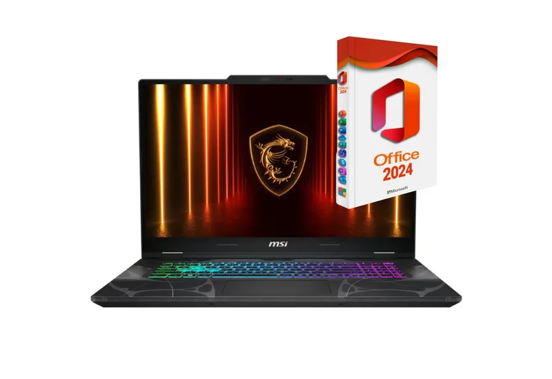 Cyborg 17, Core i7-13620H, NVIDIA GeForce RTX 5060, MS Office 2024 Pro Gaming-Notebook (44 cm/17.3 Zoll, Intel Core i7 13620H, Nvidia GeForce RTX 5060, 8 GB, 500 GB SSD, Windows 11 Pro 64Bit + MS Office 2024, Beleuchtete Tastatur) by MSI – cover