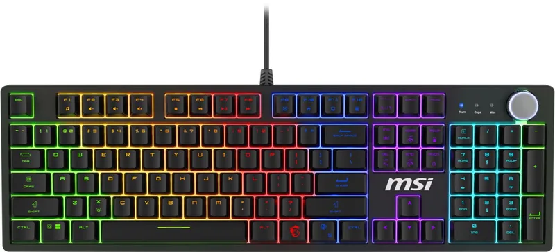 FORGE GK320 RED US - Gaming Keyboard - Mechanical RED Switches - RGB LED de MSI, Noir – jaquette