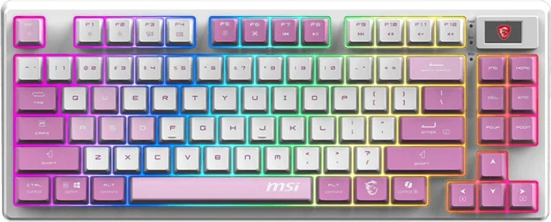 FORGE GK600 TKL W US - Gaming Keyboard - Mechanical Linear Switches - RGB LED by MSI, Purple – cover