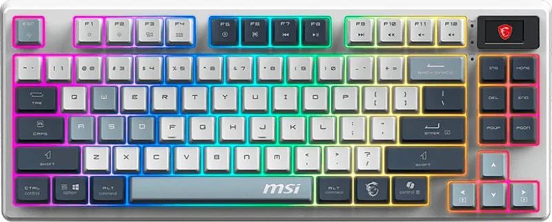 FORGE GK600 TKL WIRELESS SKY Gaming-Tastatur by MSI, White – cover