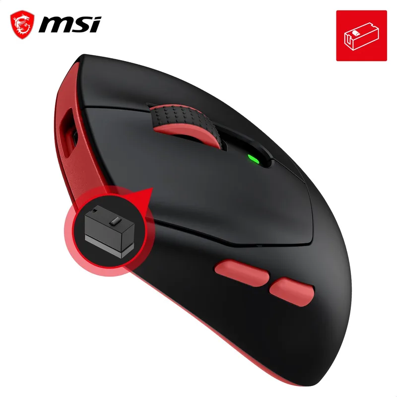 FORGE GM340 WIRELESS BLACK – Gamingmuis – Draadloos RF - Bluetooth – Optisch – 12.000 DPI by MSI, Black – cover