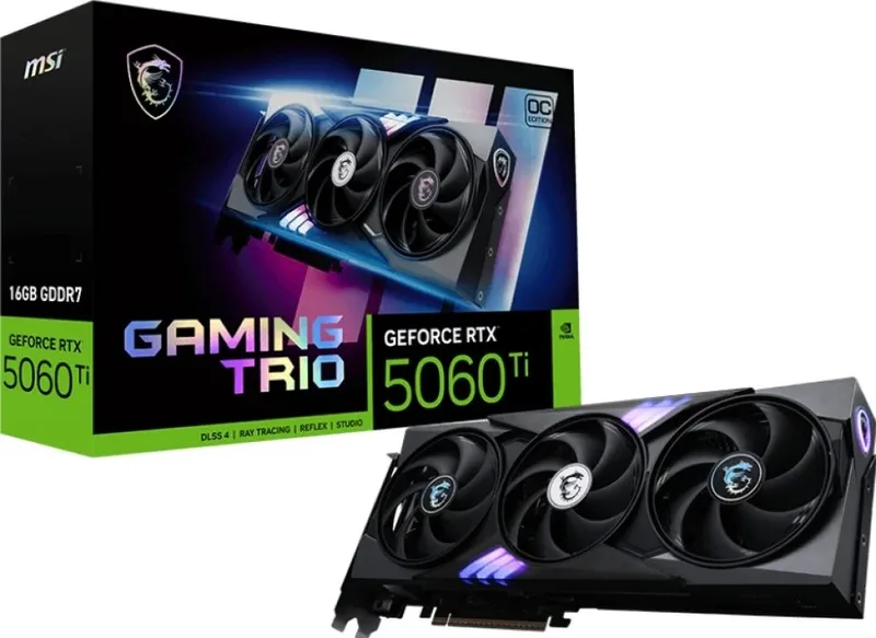 GAMING GeForce RTX 5060 Ti 16G Trio OC - Videokaart van MSI – cover