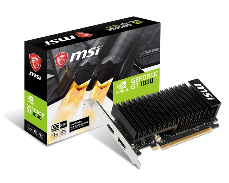 GeForce GT 1030 2GHD4 LP OC - Videokaart de MSI – jaquette