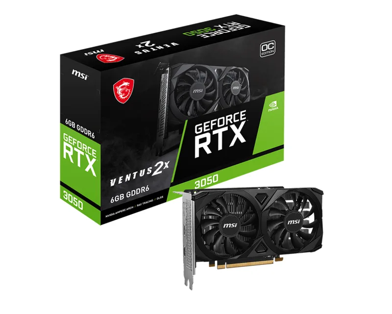 GeForce RTX 3050 VENTUS 2X E OC - Videokaart de MSI – jaquette