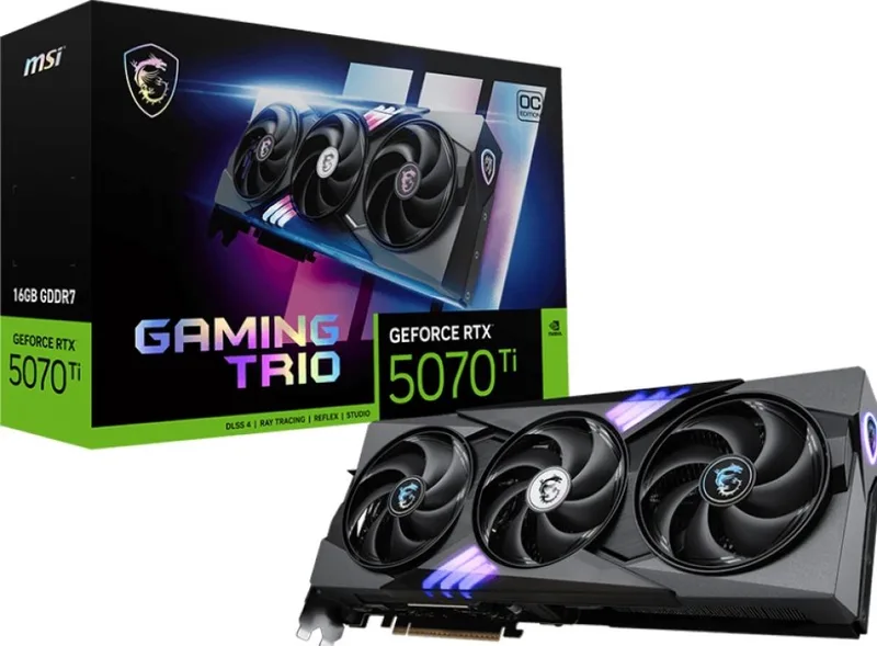 GeForce RTX 5070 Ti 16G GAMING TRIO OC Black - Videokaart van MSI – cover