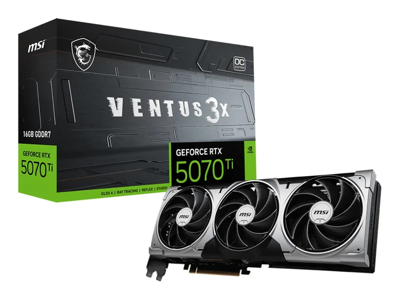 GeForce RTX 5070 Ti 16G VENTUS 3X OC - Videokaart van MSI – cover