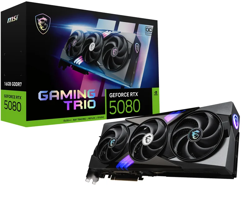 GeForce RTX 5080 GAMING TRIO OC - Videokaart by MSI – cover