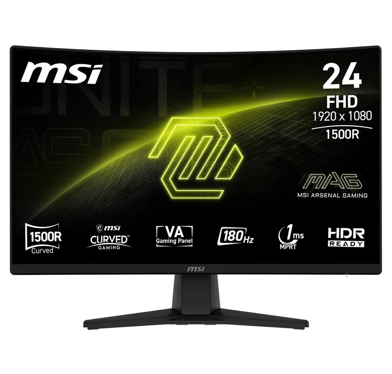 MAG 242C Gaming-Monitor (59,9 cm/24 ", 1920 x 1080 px, Full HD, 1 ms Reaktionszeit, 180 Hz, VA LED, neigbar) by MSI, Black – cover