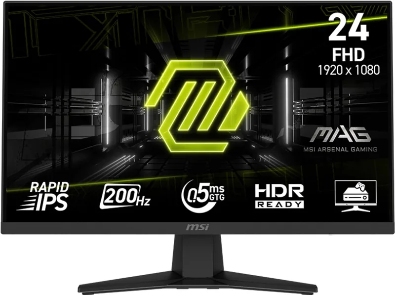 MAG 244F - Full HD Gaming Monitor - Rapid IPS - 200hz - 24 inch by MSI – cover