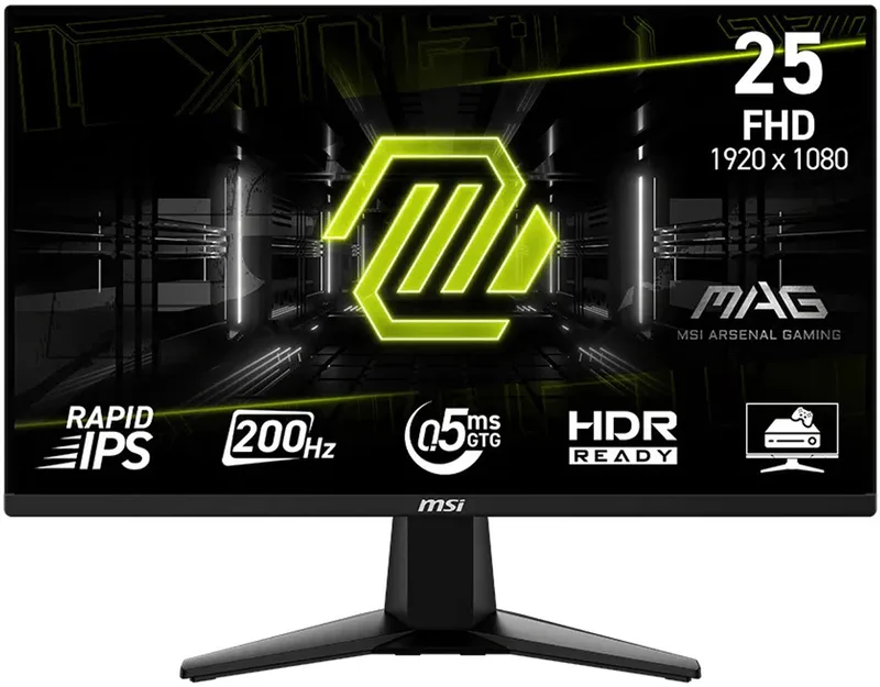 MAG 255F E20 - 24.5″ FHD IPS - 0.5ms 200Hz - FreeSync van MSI, Zwart – cover